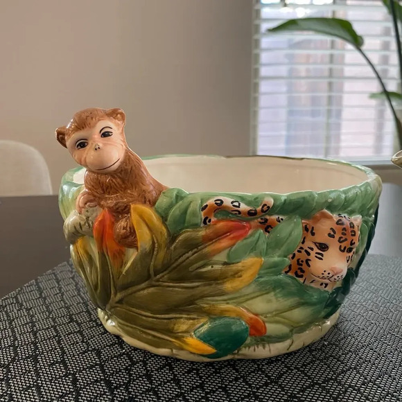 Junglewear by Genmert Teapot Bowl Monkey Toucan Jungle Safari Party Baby Shower - Picture 8 of 11
